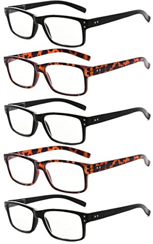 Eyekepper 5 Pack Qualitätsleser mit Federscharnier für Männer und Frauen +4,00