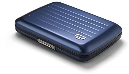 ÖGON Aluminium geldbörse Smart Case V2 für Mann und Frau - Kreditkartenformat - Metallverschluss - Kartenetui mit RFID Schutz - Bis zu 10 Karten und banknoten