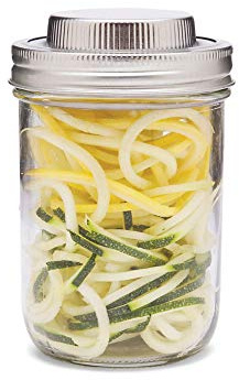 Jarware 3 in 1 Mason Jar Spiralizer Lid, Wide Mouth, Stainless Steel