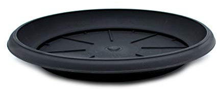 DARO DEKO Kunststoff Blumentopf Untersetzer 1 Stück - Ø 20cm anthrazit