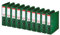 Esselte Standard, 10 x Ordner mit Hebel, Grün, 75 mm Rücken, A4, PP, 320230