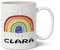 SB05P Mug à personnaliser Prénom Arc en Ciel, tasse à café, cadeau personnalisé, prénom, cadeau