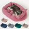 Freyamy Faltbare Mehrzweck Hundebett für Kleine Hunde und Katzen - Waschbar, Wandelbar, Multifunktional, Flauschig - Indoor Katzenbett Rosa S