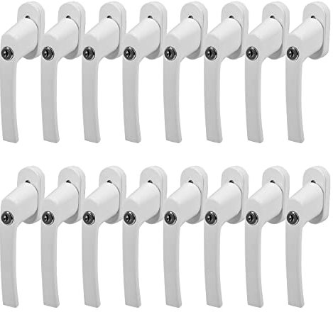 Sonnewelt 20x Abschließbar Sicherheitsfenstergriff, Fenstergriff Aluminium, kindersicherung mit Schloss in Stiftlänge 35mm, Fensterschloss gleichschließend mit Key, Fenstergriff Weiß