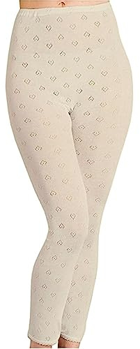 Gifts Choice Ltd Women Thermal Underwear Long John – Ladies Winter Warmer Pants Bottom – Heat Control Trouser for Girls – Skin Friendly Thermal Legging Made in UK (Long John Cream, Medium)