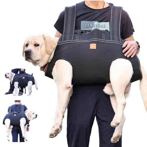Mochila con arnés de elevación para perros grandes, transportador de cuerpo completo para ancianos, lesiones y artritis