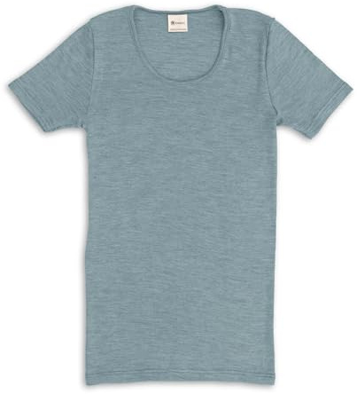 Engel Canottiera intima a maniche corte da donna, Blu montagna, 40-42