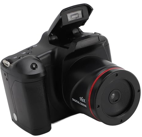 Appareil Photo Numérique 16 mégapixels FHD 1080P, Caméra Zoom 16X avec Écran Rotatif 180 degrés, Vlogging Portable Idéal pour Les Enfants et Adolescents, Cadeau Parfait