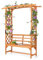 GYMAX Arco da Giardino con Panchina a 2 Posti, Pergola con Traliccio e Pali Laterali per Piante Rampicanti, Arco per Matrimonio, Festa e Decorazione del Giardino (160 x 50 x 199 cm)