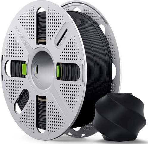 MarsWork Matte PLA Filament with Quick-Swap Reusable Spool 1kg (2.2lbs), 1.75mm 3D Printing Filament, Compatible with Bambu Lab 3D Printers â Black