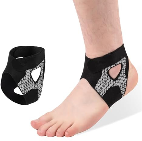 Nzoike Tobillera Deportiva 2 Piezas – Soporte Elástico de Tobillo en Nylon Transpirable con Doble Banda Ajustable en U – Unisex, Ideal para Correr, Fútbol, Fitness, Senderismo(M)