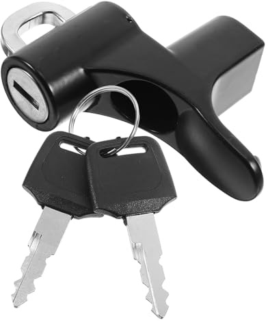 TOMETURE Candado para Casco de Motocicleta y Scooter Gancho Negro Antirrobo Seguro y Compacto para Uso en Exteriores y Accesorios para Moto