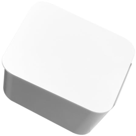 CHILDWEET Dispenser per Dischetti di Cotone in Abs Design Unico e Installazione a Colla, Scatola Portaoggetti Bianco per Bagno e Cucina