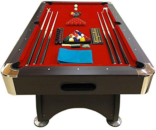 GRAFICA MA.RO S.R.L. Mesa de Billar Modelo 7 FT Rojo Full Optional Juegos de Billar Pool Medición de 188 X 96 cm Full Carambola Nuevo embalado Disponible