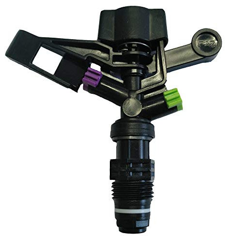 Aspersor Agricola 1/2 circular plástico rosca macho. Radio de alcance de 10 a 13 metros. * Presión de trabajo de 2 a 3 bares. * Caudal de 652 a 799 l/h