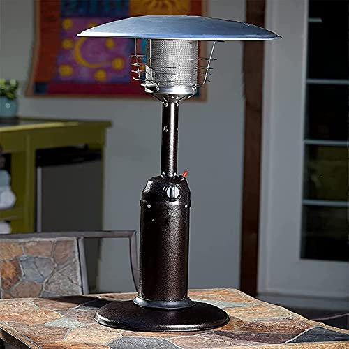 Calefactor para la terraza Calefactor exterior infrarrojos Calentador de patio portátil Calentadores de mesa para exteriores de acero inoxidable Termostato ajustable 40,000 BTU, comercial y residenci