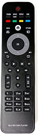 AULCMEET Télécommande de Rechange pour enregistreur DVD Compatible avec Philips Blu-Ray Disc Player BDP3000 BDP2850 BDP2500 BDP2700 BDP2700/05 BDP2800