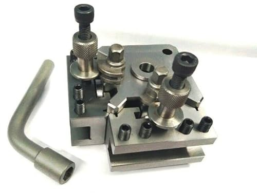 A.D. International T51 Portaherramientas de cambio rápido - Se adapta a tornos Myford y tamaños similares (Bloque con 2 soportes estándar)