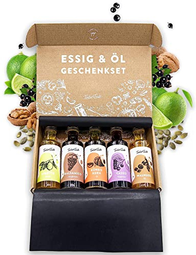 TIMBER TASTE® Ostergeschenke für Frauen - 5 nussige Öle Geschenk mit erlesenen aromatischen Sorten für Genießer & Feinschmecker | Geschenkset Frauen premium Gourmet Öl Probierset ideal zu Ostern