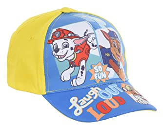Paw Patrol Cappello per Ragazzi, Berretto Estivo Design Marshall Rubble e Chase, Regalo per Ragazzo, Berretto Regolabile | Giallo