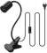 WPQIUZS Portalampada E27 con Pinza da Letto, 240CM Cavo, Lampada Clip con 35 CM Flessibile Collo di Cigno, Lampada con Morsetto, Porta Lampada da Tavolo, Lampada da Scrivania per Trucco Lettura, Nero