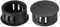 PATIKIL 18 mm (11/16) Plastique Trou Bouchons, 30pcs Affleurant Type Rond Trou Bouchons Couvercle Enclencher Verrouillage Trou Tube pour Table Cuisine Armoire Meuble, Noir
