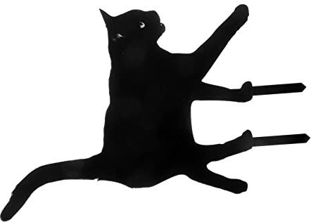 Piquets de jardin en forme de chat noir, statues de silhouette de chat noir, statue de silhouette de chatons, pour décoration de pelouse