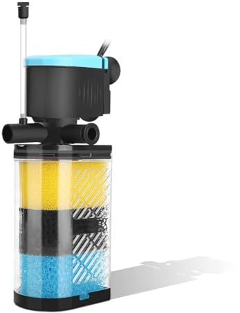 FUMAK 3-Stage Internal Aquarium Filter with Aeration & Dual Water Outlet