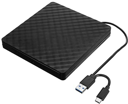 USB 3.0 Type-C External dvd Brännarförfattare inspelare DVD RW Optisk enhet CD/DVD ROM Spelare Ma Cs Operativsystem Windows XP/7/8/10(Zwart)