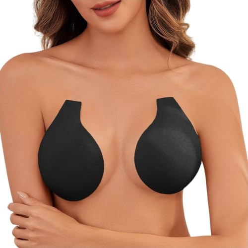 WEISANGMI Sticky Bra for Women Invisible Stick On Bra Strapless Backless Sticky Push Up Bra Skin Friendly Breathable Reusable Silicone Adhesive Bras for Everyday Wearing,Strapless Dress,Wedding