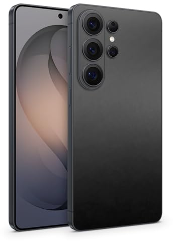Skins Compatible avec Samsung Galaxy S26 & S26 Ultra, film de protection d'écran à couverture complète à 360° ou arrière seulement (dos uniquement, noir mat, Galaxy S26 Ultra)