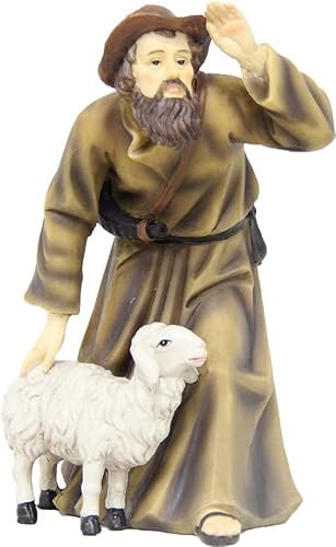 dekoprojekt Krippenfigur Hirte mit Schaf