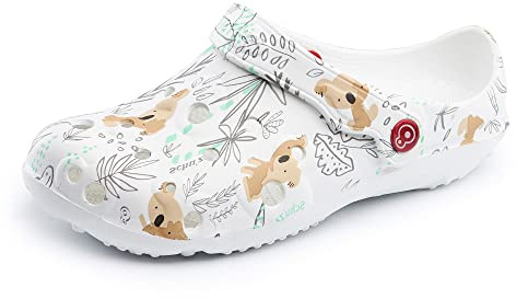 Schu'zz - Bedruckter Globule – Clog aus Kunststoff für Damen – komfortabel, leicht, sehr robust – CE-zertifiziert – für den Haushalt und Aktivitäten im Freien, Koala, 39 EU