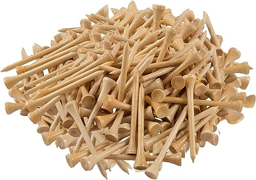 Baotkere 1000 Pcs Per Pack Natural Bamboo Golf Tees. 2.75 Inch (7cm) Length Stronger Than Wood No Side Spin Friction. PGA Approved for Professional Player's Tournament or Beginner's Trainning.