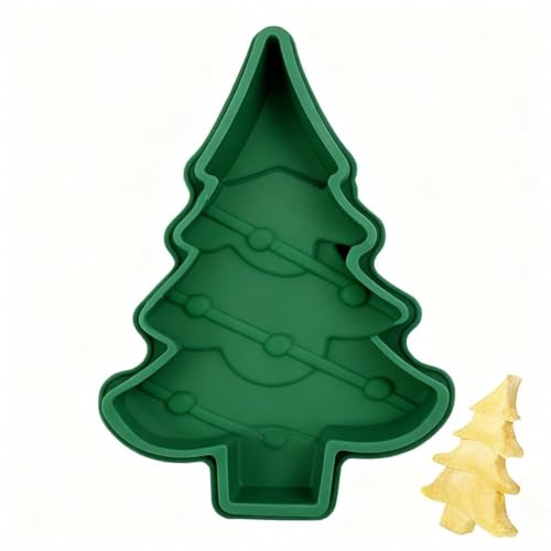 Christmas Tree Cake Pan Christmas Tree Silicone Mold 3D Silicone Baking Molds Cake Pan Cute Cupcake,Non-Stick Baking,Biscuit Snowflake Bells Gummy DIY Tools,Holiday New Year Party Gift for Kids Teens