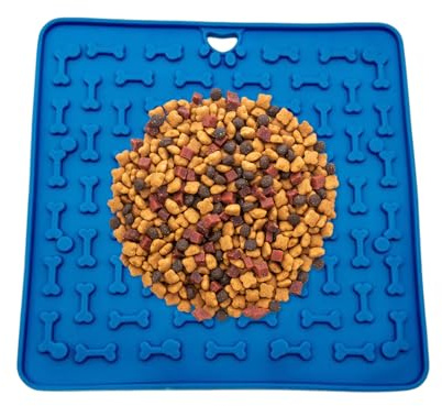 Läckagematta för hundar och – silikon läckmatta för hundar och – matskål mot tristess 18,8 x 18,8 cm lätt att rengöra för belöning tofflor valpar husdjur träning