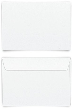 50 x Briefumschläge DIN C6 162 x 114 mm - Weiß unbedruckt Selbstklebestreifen ohne Fenster