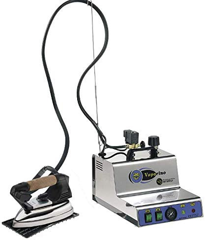 BATTISTELLA VAPORINO MAXI INOX - Generador de vapor (2,3 L, con caldera de acero inoxidable, plancha y suela de teflón)