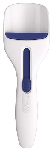 Tovolo Cupcake Scoop Batter Dispenser for Cupcakes Muffins Pancakes & Cookie Dough, Easy to Clean Batter Scoop Slide Dispenses Quicker for Even Size Baked Goods Kitchen Gadget, Deep Indigo