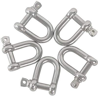 M6 Grilletes D anillo Grillete Acero Inoxidable 304 D Grillete Cerradura de Grillete de anillo Grilletes en para se puede conectar con cadenas y cuerdas10PCS