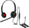 eartec office Cuffie per telefoni IP Avaya 1608 1608i 1616 1616i 9608 9608G 9610 9610G 9611 9611G grandi cuffie VoiP telefoni con microfono a cancellazione del rumore QD009 + EAR510D