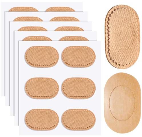 Funtery 30 Pcs Foot Callus Cushion Toe Cushions Pad Foot Protector Pads Corn Mat Patches Shoe Accessories for Women Men Fabric Feet Heel Toe Protector Pads