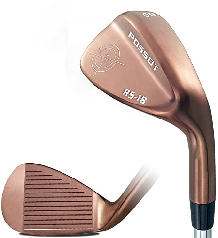 POSSOT 60° Lob Wedge for Man & Woman Right Hand with Micro Grooves, Copper