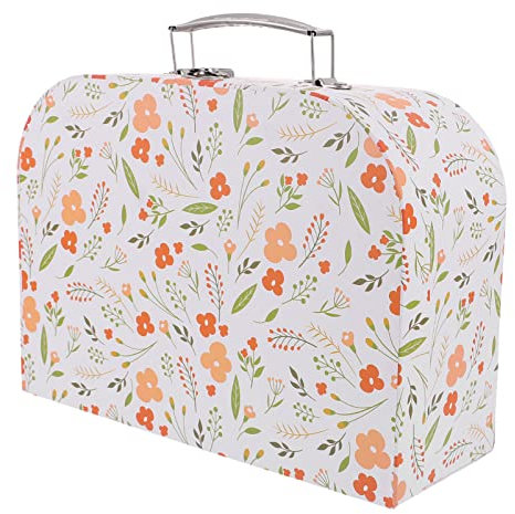 Cabilock Pappkoffer Groß Box-Handtasche für Die Zurück Geburtstagskoffer Griff: Dienstprogramm Dekorationsgriff Bleistifte Verschluss Mehrzweck Groß Organisieren Handpappe Schreibwaren Pappkoffer