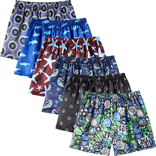 JupiterSecret Lot de Boxers en Satin pour Homme, Pantalon de Pyjama Soyeux pour Homme, Short de Nuit avec Ceinture élastique