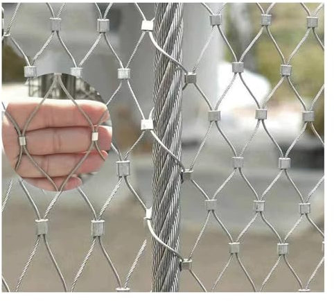 Multifunktionales Metallgeflecht, 304 Edelstahl-Seilnetz, Maschendrahtzaun, Gartenzaun, Horizont Geflügelnetz Easy, Beweglicher Begrenzungszaun,Tierische Barriere (Size : H2.3xL2m/H7.54xL6.56ft)