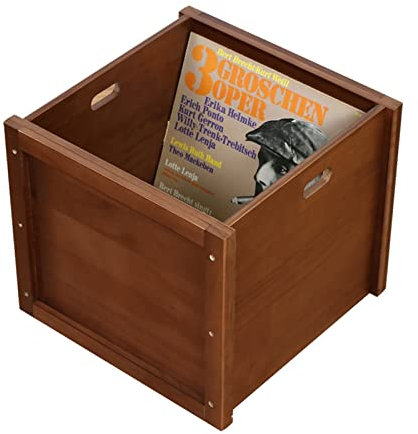 Schallplattenaufbewahrung Aufbewahrungskiste for Schallplattenalben, Vinyl-Schallplattenkiste, multifunktionale sichtbare Schallplattenhalterkiste, ideal for die Aufbewahrung von Vinyl-Schallplatten-L