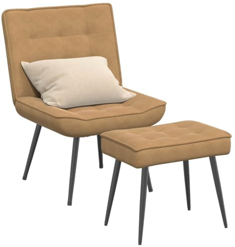 Snsowed Sillón de Relax con reposapiés Terciopelo marrón, Butacas De Cine, Sillones Salon, Sillon Tantra Sexual, Sillón De TV, Sillon Lactancia - 4012334