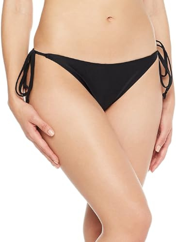 Ocean Blues Women's Tie-Side Bikini Bottom Adjustable Swimwear Briefs Black