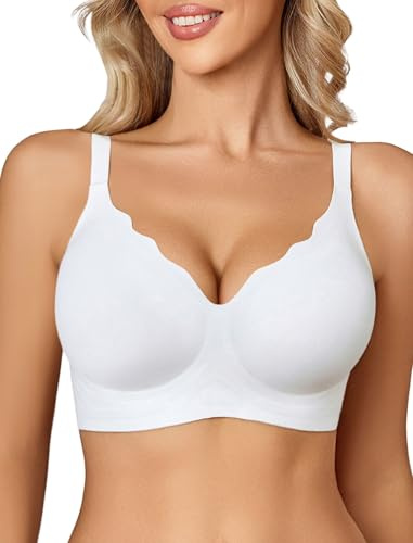 Avidlove sömlös bh för kvinnor, bygellös push-up bh med mjukt stöd utan bygel, bekväm bh mjuk vadderad bralette, sömlös t-shirt och sömnbehå, bustier